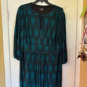 Navy and Green Tommy Hilfiger dress in 22W